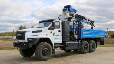 Новый кран-манипулятор бренда «ГАЛИЧАНИН»  работает на газовом топливе