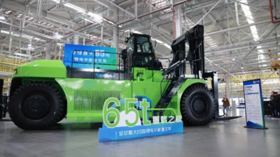 Китайская компания Taizhong испытала электропогрузчик грузоподъёмностью 65 тонн