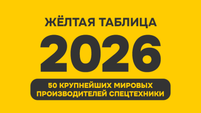 Жёлтая таблица 2026: 50 крупнейших мировых производителей спецтехники