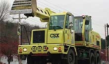 Модернизированный телескопический экскаватор Gradall XL4100III для работы на железной дороге